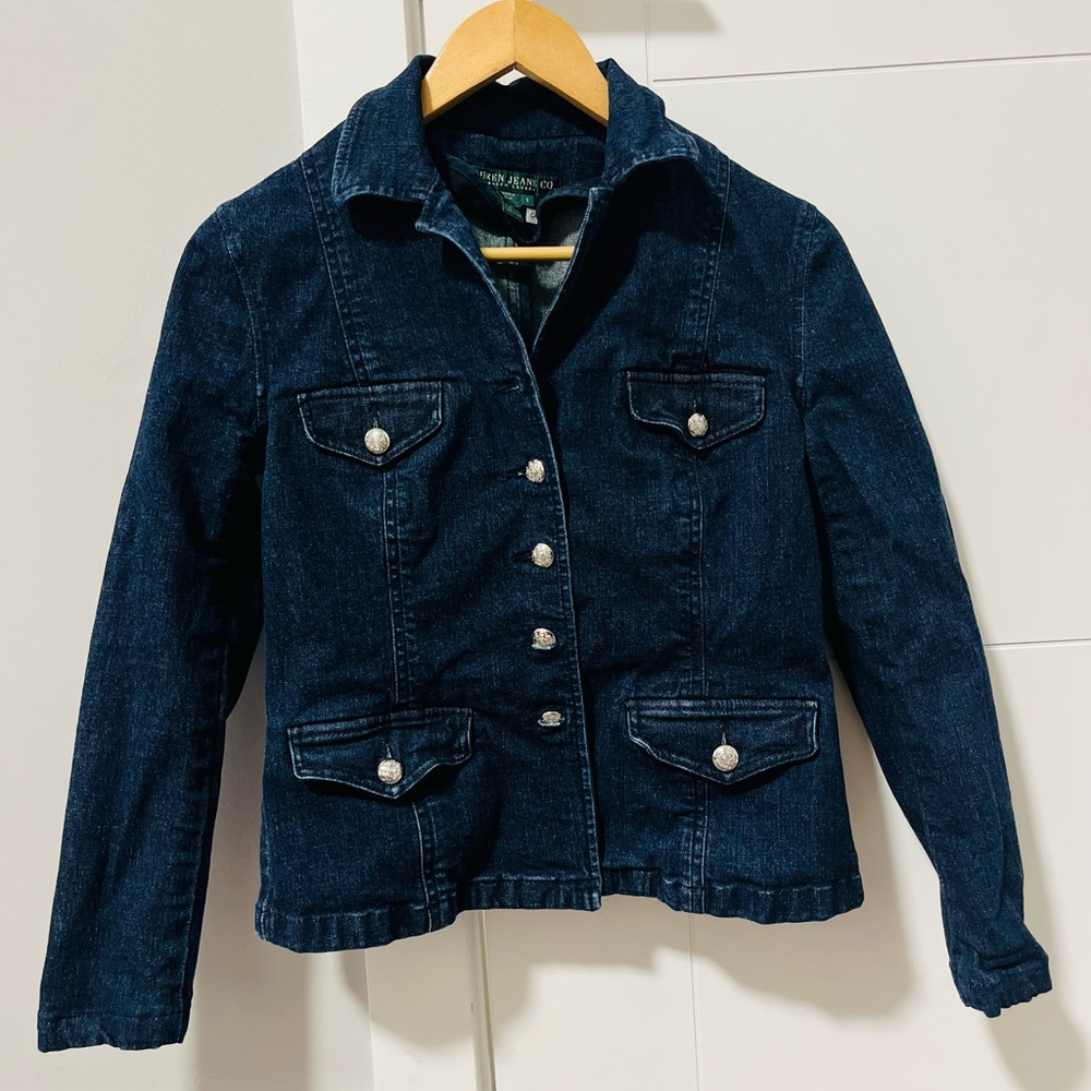 LAUREN RALPH LAUREN COTTON JEAN JACKET